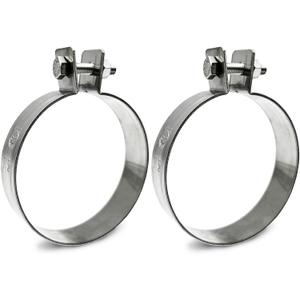 Universal Exhaust Band Clamp, 304 Stainless Steel Muffler Bracket for Slip on Exhaust Motorcycle 2.7 inch (70 mm, 2 Pack)