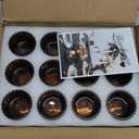 VOHO Tealight Candle Holder Set of 24, Glass Tealight Candle Holder Decorative for Wedding Centerpiece, Small Votive Candle Holders for Birthday Party(2 x 1.4 Inch, Brown)