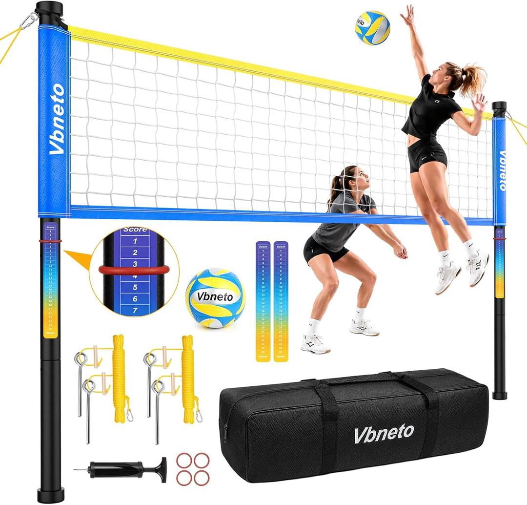 20FT Volleyball Net Set, Outdoor Volleyball Net for Backyard & Beach