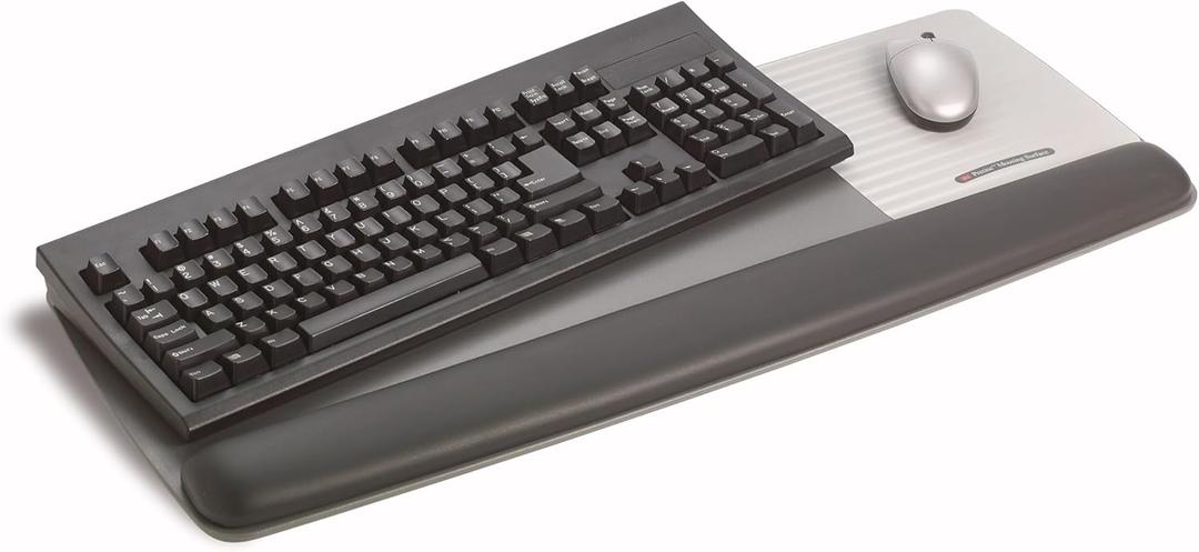 3M Gel Wristrest Platform For Keyboard And Mouse With Precise Battery Saving Mouse Pad, WR422LE, 10.6 In X 25.54 In X 1 In