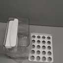 HOMQUEN Egg Holder, Clear Plastic - 2 Layer/40 Grid Egg Tray & Fresh Storage Box for Fridge
