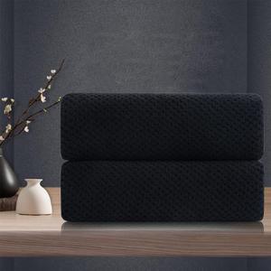 Black Hand Towels Set 2 Pack-16x31,Ultra Soft Microfibers Bathroom Towel Set Highly Absorbent Quick Dry Luxury Premium Towel Lightweight Durable Hand Towel Collection for Hotel Spa Gym Kitchen