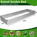 2PCS 12x3x1ft Galvanized Raised Garden Bed Kit,Metal Planter Box for Vegetables,Flowers,Herbs Durable Rust-Resistant Patio Gardening Beds,Silver