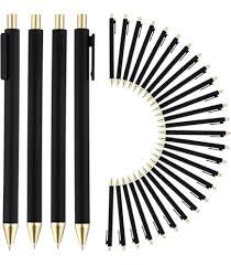 Set Of Matte Black Gel Ink Pens