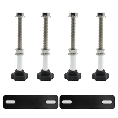 Hoypeyfiy 4PCS Upgraded Traction Board Mount Pins Kit - Anti-Rust Recovery Board Mounting Hardware Fit for 4.72"~6.69" (12~17cm) Hole Spacing (Black)