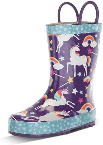 Western Chief Rain Boots with Pull on Handles for Toddlers and Kids - Premium Waterproof Boots for Boys and Girls 9 Unicorn Dream