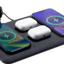 Mophie 4-in-1 Wireless Charging Mat for Apple iPhone, AirPods & Watch, Samsung Galaxy, Google Pixel, and All Qi-Enabled Devices, Additional USB-A Port, Intuitive Design, Includes Apple Watch Stand