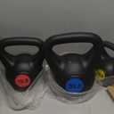 Wide Grip 3-Piece Kettlebell Exercise Fitness Weight Set, Include 5 lbs, 10 lbs, 15 lbs and 20 lbs, Set of 3 or Set of 4