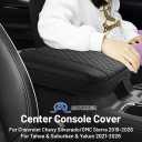 Autorder Center Console Cover for 2019-2026 Chevy Silverado/GMC Sierra Accessories, Tahoe&Suburban&Yukon 2021-2026, Armrest Cover Leather Middle Console Covers Anti-Scratch(Bucket Seat Only)