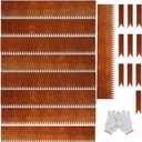 Corten Steel Landscape Edging, 40" L x 6" H, 15 GA Thickness, 9 Pack + 10 Stakes, Enhance Garden, Yard, Park, Lawn, Plants & Vegetables w/Long-Lasting Rust-Finish Cor-Ten Edging