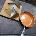 MICHELANGELO 10 Inch Copper Nonstick Frying Pan with Lid, Scratch Resistant Ceramic Coating, Oven and Dishwasher Safe