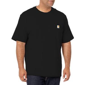 Carhartt Men's Loose Fit Heavyweight Short-Sleeve Pocket T-ShirT (XX-Large Tall, Black)