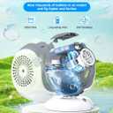 Joyfuture Bubble Machine - Automatic Bubbles Blower for Kids, Toddlers - 360 Rotation & 75 Adjustment, Bubble Toys with LED Light - Gifts for Boys, Girls, Halloween, Outdoor, Birthday, Party