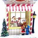Christmas Snow Glitter Santa in Candy Shop with Kids