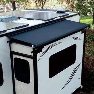 Dulepax RV Slide Out Awning Kit - Modular Camper Awning for RVs, 5th Wheels, Travel Trailers and Motorhomes, Black, 13'3'' (12'7'' Fabric)