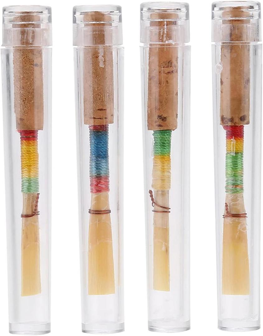 4 Pcs Oboe s with Protective Sleeves, High Sound Quality Oboe Wind Instrument Replacement Parts Accessory