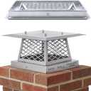 11"x11" Single Flue Bolt-On Chimney Cap with Easy & Fast Assembly Design Durable Rust-Free Stainless Steel Chimney Cover for Outdoor Protection (Fits 10x10, 11x11 & 11.6x11.6 Flues)