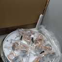 15-Light LED Staircase Chandelier Crystal Ceiling Lights Large Chandeliers for High Ceilings, Entryway Modern Lighting Fixture Villas and Stairs, Adjustable Length 23" W x100 H,75W (Gray)