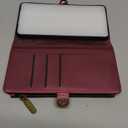 Defencase Compatible with Galaxy S21 FE 5G Case Wallet with RFID Blocking Card Holder for Women Men, PU Leather Magnetic Snap Flip Zipper Strap Phone Case Fit for Samsung Galaxy S21 FE 5G, Wine Red