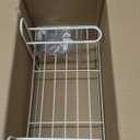ShellKingdom Over The Toilet Storage Shelf, Toilet Paper Holder Stand Shelves, Punch-Free Bathroom Storage Rack with 2 Hooks, Small Space Organizers for Bathroom, Home, Countertop, White, 1 Tier