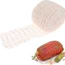 10m Meat Netting Roll,Size 18,Elastic Smoked Meat Poultry Ham Netting Meat Butcher Twine Net Roll Wrapping Net,Beef Netting Roll for Meat Cooking Meat Sausage Making