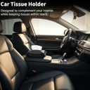 Car Tissue Holder,Car Tissue Box Holder,PU Leather,Easy Install for Seat Back,Sun Visor,Armrest Box(1 Pack),Excluding Tissues