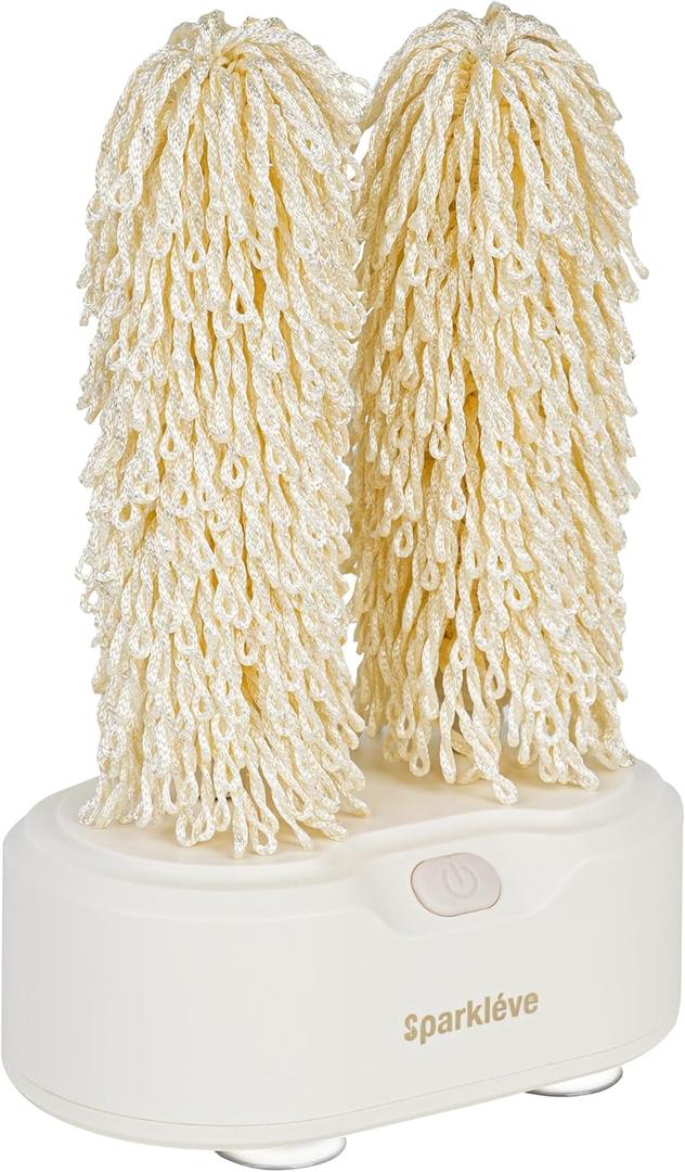 Home Glassware Polisher, World's First Affordable Spinning Glass Polisher, 600 RPM Dries, Polishes, All Glasses, Wine, Bar, Drinking, Best Wet for Sparkling Glassware, White, Classic Matte