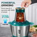 Food Processors Electric Food Chopper with Meat Grinder & Vegetable Chopper with Powerful Copper Motor - Includes Sets of Bi-Electric Grinder Meat Processor for Nuts, Meat, Onion, Garlic, Baby Food