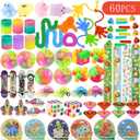 Party Favors, Pinata Stuffers Treasure Box Toys for Classroom 60 pcs Goodie Bags Stuffers for Kids Easter Basket Fillers Prize Box Toys for Birthday