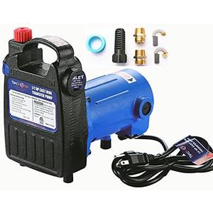 TecHome 1/2 HP Cast Iron Transfer Pump, 120V 1560GPH Water Pump, High Pressure Transfer Pump with Suction Strainer and Brass Connectors.