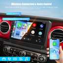 8 Core+64GB Car Radio for Jeep Wrangler JL 2018-2021 & Gladiator JT 2020-2021, Android 15 Car Stereo Support Wireless Carplay & Android Auto Bluetooth Voice Control/DSP/EQ/FM WiFi Backup Camera