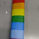 Colorful Bold Rainbow Wall Border Stickers Peel and Stick, Self Adhesive PVC Rainbow Wall Waist Sticker Rainbow Decals for Kids Room Playroom Door, 125.98" x 15.75"