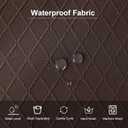 Genina Waterproof Seat Covers for Dining Room Chairs Covers Dining Chair Cover Kitchen Chair Covers (Chocolate, 6 Pcs)