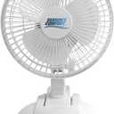 Seasons Comfort Personal Clip Or Desk Fan With Removable Base, Portable, Mini Bedroom Fan, 6 Inch, 2 Speed, Strong Clamp - Ideal for Home, Bedroom, Dorm & Office