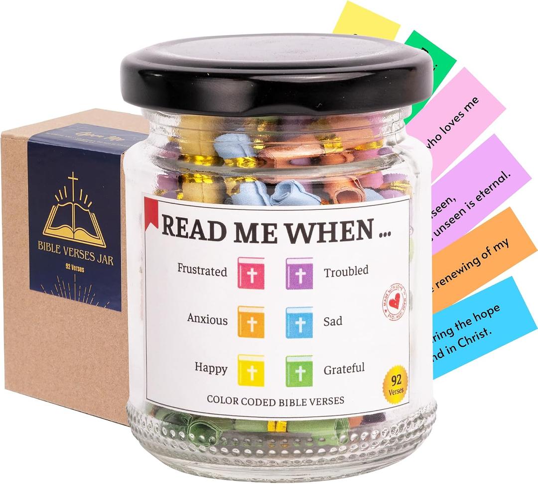 3 x Holy Bible Verses Jar, Mothers Day Gifts for Mom,Women,Wife,Sister,Nana,Aunt,Grandma&Best Friend from Daughter/Son in law,Personalized Christian Religious Gift Ideas
