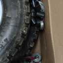 4.80/4.00-8" Tire and Wheel Flat Free 2 PCS, 16" Solid Wheelbarrow Tire with 5/8" & 3/4" Bearings,3"-7" Centered Hub, 14"-16" Universal Fit for Hand Truck/Garden Trailer/Trolley/Wagon (Black-White)