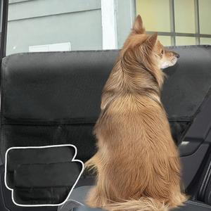 2 x RUIANTE 2PCS Car Door Protector for Dogs Anti Scratch Protection with Pockets nets Door Protectors Vehicle Door Covers Guard Shield Liner Universal Fit for Car Sedan, Truck, Pickup, SUVs 600D Black