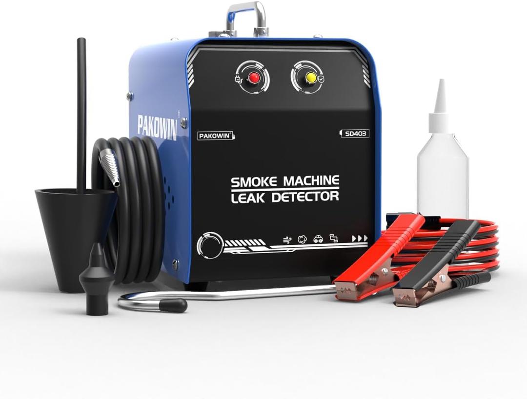 Automotive Smoke Machine Leak Detector - 12V DC Vacuum EVAP Smoke Tester Diagnostic Tester with Built-in Air Pump for Vehicle Pipe Systems