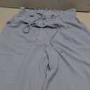 Capri Pants for Women High Waisted Wide Leg Casual Lounge Pant Summer Capris Adjustable Drawstring with Pockets (Large, A - Denim Blue)