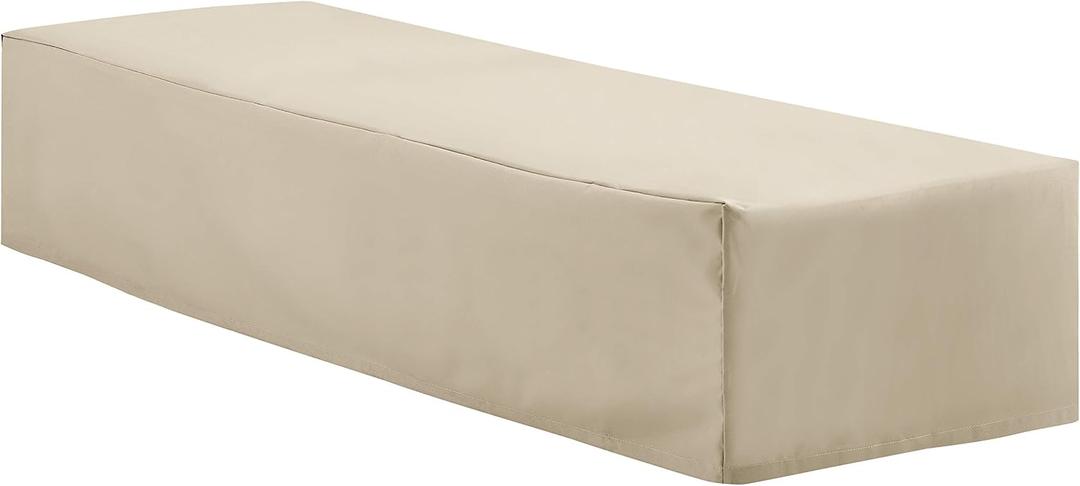 Crosley Furniture Patio Furniture Covers, Waterproof Outdoor Chaise Lounge Cover for Backyard, Tan