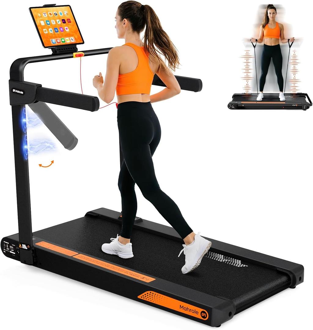 Walking Pad with Vibration and lncline,Foldable Walking Pad Treadmill with Remote Control and APP,Powerful 3.0HP Servo Motor Treadmills for Home and Office