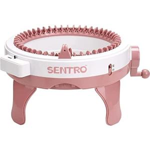 PureZoneA SENTRO/SANTRO 48 Needles Knitting Machine with Row Counter and Plain/Tube Weave Conversion Key, Efficiently DIY Scarf Hat Sock