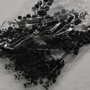 Sea Team 24-Pack Artificial Glitter Holly Berry Twig Ornaments, Decorative Fruit Sticks, Glittery Stems, Picks, Branches for Christmas Tree, Small Vase, Holiday, Wedding, Party (11", Black)