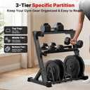 YOLEO 3-Tier Adjustable Dumbbell Rack Weight Storage Stand