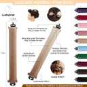 Overnight Heatless Hair Curler Blowout Rods Jumbo, Heatless Curls Satin Jumbo Flexi Rods to Sleep in,Soft Heatless Rod for All Hair Types,No Heat Overnight Sleeping Curls Styling Tools 3pcs Khaki