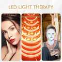 EVFOFO Red Light Therapy Mask for Face, 7 Custom Modes with 850nm Infrared & 630nm Red Light, Portable LED Face Mask Light Therapy with Timer for Home Use, White