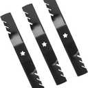 532187256 Commercial Mulching Blades for Husqvarna Z254F Z254 MZ54 LGT2654 YTH24V54 54 inch Deck Zero Turn Lawn Mower - Heavy Duty Blade Replaces 187256 187254 532187254-3 Pack