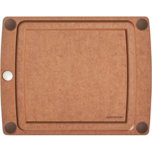 Epicurean All-In-One Cutting Board with Non-Slip Feet and Juice Groove - Non-toxic, Dishwasher Safe, Made in the USA, 11.5" x 9", Nutmeg