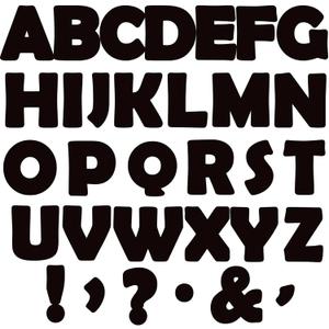 150 PCS Large 6" Bulletin Board Letters Set, Black Classroom Alphabet Cutout Letter for Bulletin Board Display Home School, A Great Helper to Inspire Students' Learning Interest