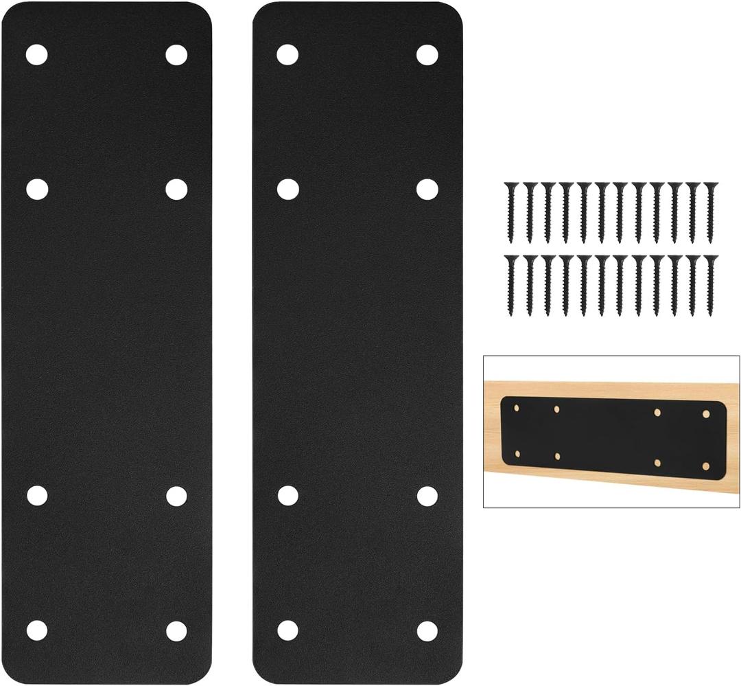 2 Pack 10"x3" Straight Steel Plate,Heavy Duty Flat Mending Plate,Post to Beam Connectors Repair Bracket,I Shape Strap,Pergola Brackets for Wood 4x4 6X6 Lumber